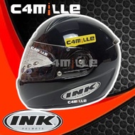 Helm Ink Fusion Solid Black Metalic Full Face