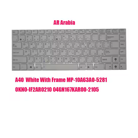 Laptop Keyboard For ASUS A40 AR Arabia White MP-10A63AO-5281\US White MP-10A63US-528\US Black MP-10A