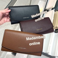 Charles & Keith Curved Flap Long Wallet Authentic From The Shop Wallet Woman Dompet Perempuan Purse 