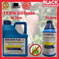 Black Hardware 4L 1L Racun Rumput Rumpai Lalang Glyphosate Kenso Herbicides Weed Killer Grass Kebun 