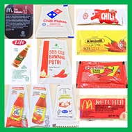 [READY STOCK] Chili Sauce Sachets McDonald’s McD Baker's Burger King Gardens Kimball Kampong Koh Dom