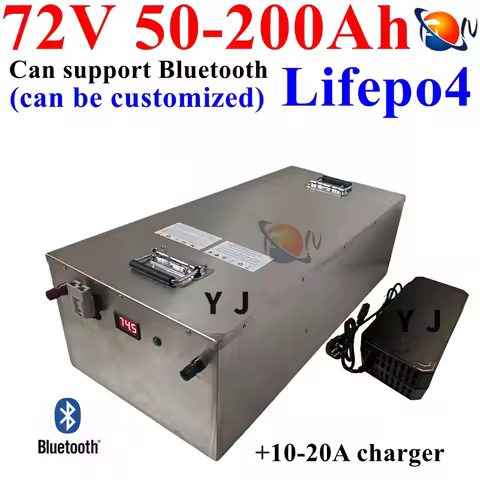 Lifepo4 battery pack 72V 80Ah 100Ah 120Ah 150Ah 200Ah bluetooth BMS APP for 5000W 8000W Van Golf car