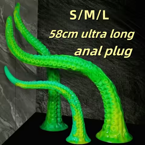 Soft Silicone Dildo Simulation Octopus Colourful Long Butt Plug Tentacle Dildo Anal Plug Male Female