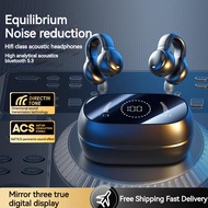 ♥【SALE】+FREE Shipping♥New M47 Bone Conduction Bluetooth 5.3 Ear Clip on Ear Earring Sports Headsets Ear Hook with Mic Wireless Headphones