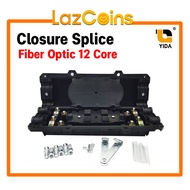 Closure Splice Fiber Optic 12 Core Outdoor กล่องกันน้ำสีดำโค้ดเชอร์  คละแบบ