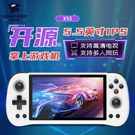 [New]Powkiddy ห้องเครื่องทำฟองสบู่ X55 คอนโซลเกมหน้าจอใหญ่ HD Arcade แบบพกพา 5.5 คอนโซลเกมพกพาแบบเปิ