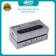 DTECH DT-8341 4 to 1 printer port splitter - print 4 computers at the same time (silver)