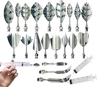 Stainless Steel Flowers Leaves 3D Jelly-Art-Tools Pudding-Nozzle Cake Needles Gelatin Tools (AH)