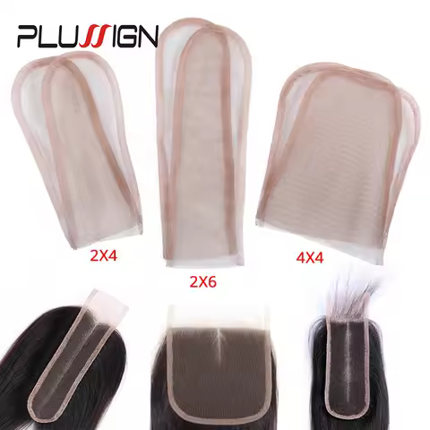 Plussign 2X4/2X6/4X4 Swiss Lace Pattern Net For Making Wig Toupee Top Closure Foundation Hair Access