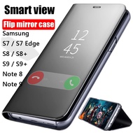 Samsung Galaxy S7/S7 Edge/S8/S9 Plus/Note 8/Note 9 Smart Flip Case Phone Cover