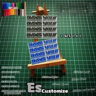 STICKER RIM KERETA *RAYS =untuk rim 15 @ 16 inci