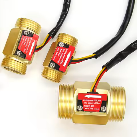 1/2" 3/4" 1 Inch Brass Hall Flow Sensor Water Flow Sensor Flowmeter Control Liquid Sensor Switch