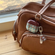 Case for AirPods 4 [2024] AirPods Pro2 Pro 3 2 1 Apple Earphone EarPods Protector Brown Stripe