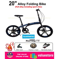 Shimano Gear 20 Inch Folding Bike 7 Speed Alloy Frame Basikal Lipat Dewasa Foldable Bikes