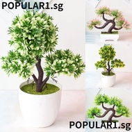 POPULAR Small Tree Potted, Guest-Greeting Pine Garden Artificial Plants Bonsai, Pot Desk Ornaments  Creative Simulation Fake Flowers