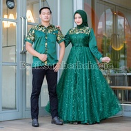 Baju couple keluarga baju couple pasangan kondangan terbaru 2024 set couple gamis brokat busui syari
