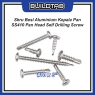 Skru Menebuk Sendiri Kepala Pan (1 pcs) Stainless Steel SS410 Pan Head Self Drilling Scr﻿ew Skru Bes