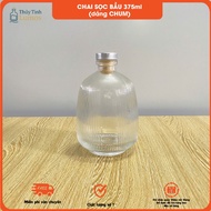 BlingBox glass bottle - Striped glass bottle 375ml, 500ml - For wine, fruit soaking, luxury display