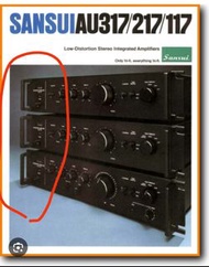 Sansui AU TU 117, 217, 317, 原廠手柄