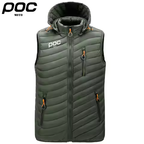 New Sleeveless Winter Thermal Jacket Moto Poc Cycling Hooded Warm Coat Windbreaker Mountain Bike Cot