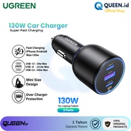 Ugreen Car Charger 130W 3 PORT USB TYPE C PD QC 4.0 Fast - 90413