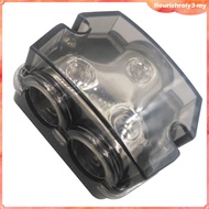 [Flourish] 2-Way Power /Ground Wire Distribution Y-Block, 0-Gauge*1 Inputs 0-Gauge*2 Outputs