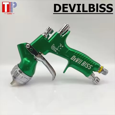 Green Spray Gun GTl Pro Car Paint Spray Gun TE20/T110 1.3mm/1.4mm/1.8mm Nozzle with Mixed Glass Wate