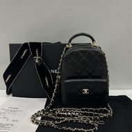 Chanel AP3753 黑荔枝皮淡金釦mini 24c