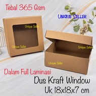 [Isi10] Dus Nasi KRAFT 16x16x7 18x18x7 20x20x7 22x22x7 Jendela Full Laminasi 350 Gram / Dus Bos Kota