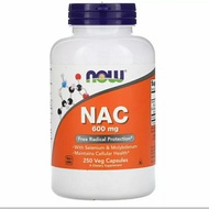 Now Foods NAC (N-Acetyl Cysteine) With Selenium &amp; Molybdenum, 600mg 250 Veg Capsules