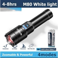 Original Smiling Shark Super Bright Torch Light Led M80 5000lm High Power Flashlight USD Rechargeabl