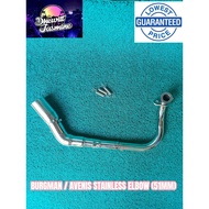 Burgman stainless elbow pure stainless 51mm exhaust muffler