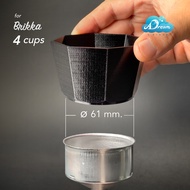 Brikka 4 cups แหวนกรอกกาแฟ Dosing Ring กรวยกรอกกาแฟ สำหรับ MokaPot Bialetti Brikka 4 cups