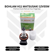 Matsusaki H11 12V 55W Car Fog Lamp Bulb Halogen Bulb Super Bright Long Lifetime Premium