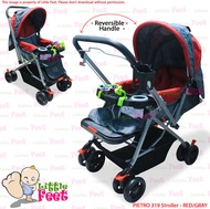 PIETRO CD 319 Stroller ( Reclinable to flat seat pad, Reversible handle , with tray and bottle holde