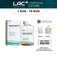 [Expiry May 2027] LAC Mega Multi Mixed Fruits Flavour (2.5g x 120 Gummies) Daily Multivitamin and Nu