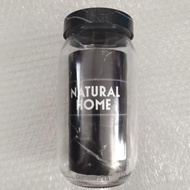 Glass Jar - Glass storage Round Jar 1L - MARBLE food Jar