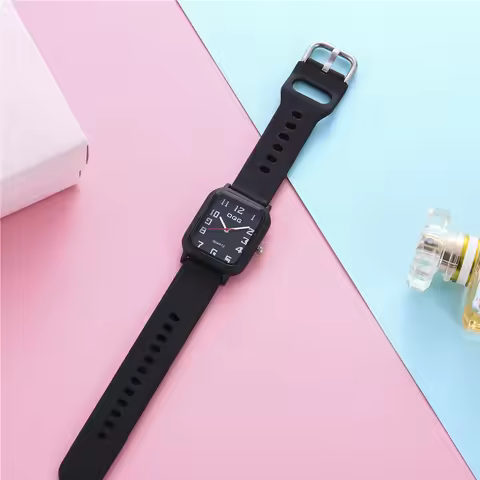 Fashion Sports Women DQG Brand Watches Simple Rectangle Numbers Ladies Quartz Watch Casual Silicone 