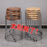 Round Stool Thickened Iron Stool Stool Stackable Stool Chair Fast Food Restaurant Park Chair Restaur