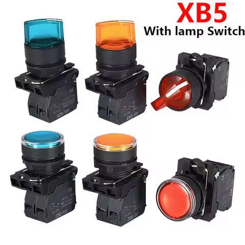 22MM waterproof illuminated push button switch momentary switch with integral LED NB5 XB5 AW33B1C 22