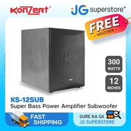 Konzert KS-12SUB 12" 300W Deep Bass Power Amplifier Subwoofer with Dual Port Bass Reflex Enclosure