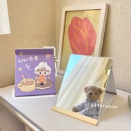 Edge-to-edge desktop makeup mirror in many models, 15*21 cm and 18*12cm, foldable with cute shape fo