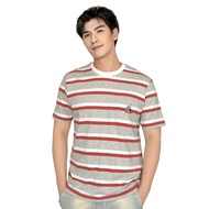 PORTLAND เสื้อยืดผู้ชาย ลายทาง มี 2 สี / Embroidered Striped T-Shirt