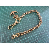 Samurai Attack Solid Brass Wallet Chain With Anchor