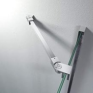 60cm / 23.6" Stainless Steel Frameless Shower Door Fixed Panel Wall-To-Glass Support Bar for 1/4" to