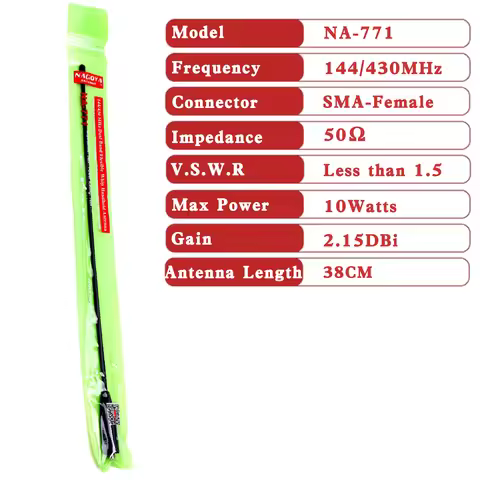 NA-771 SMA-F Antenna NAgoya Female Dual Band VHF/UHF 144/430MHz Soft Antenna NA771 for Baofeng UV-5R