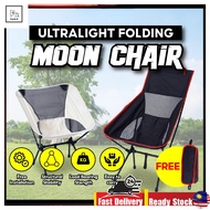 Folding Chair Camping Foldable Moon Chair High &amp; Low Back Outdoor Folding Portable Picnic Aluminium Alloy Lightweight