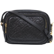 成色極佳的 Burberry 相機包，TB Monogram 8015241，黑色皮革單肩包，黑色，0552 [二手] BURBERRY