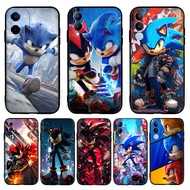 TPU Luxury Black Silicone Soft Case【L-9】Anime Sonic the Hedgehog for Vivo Y04 Y04S Y29S Y19 Y19E T4 
