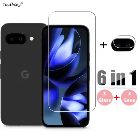 6in1 For Google Pixel 9A Screen Glass Pixel 9A Tempered Glass Screen Protector HD Protective Phone L